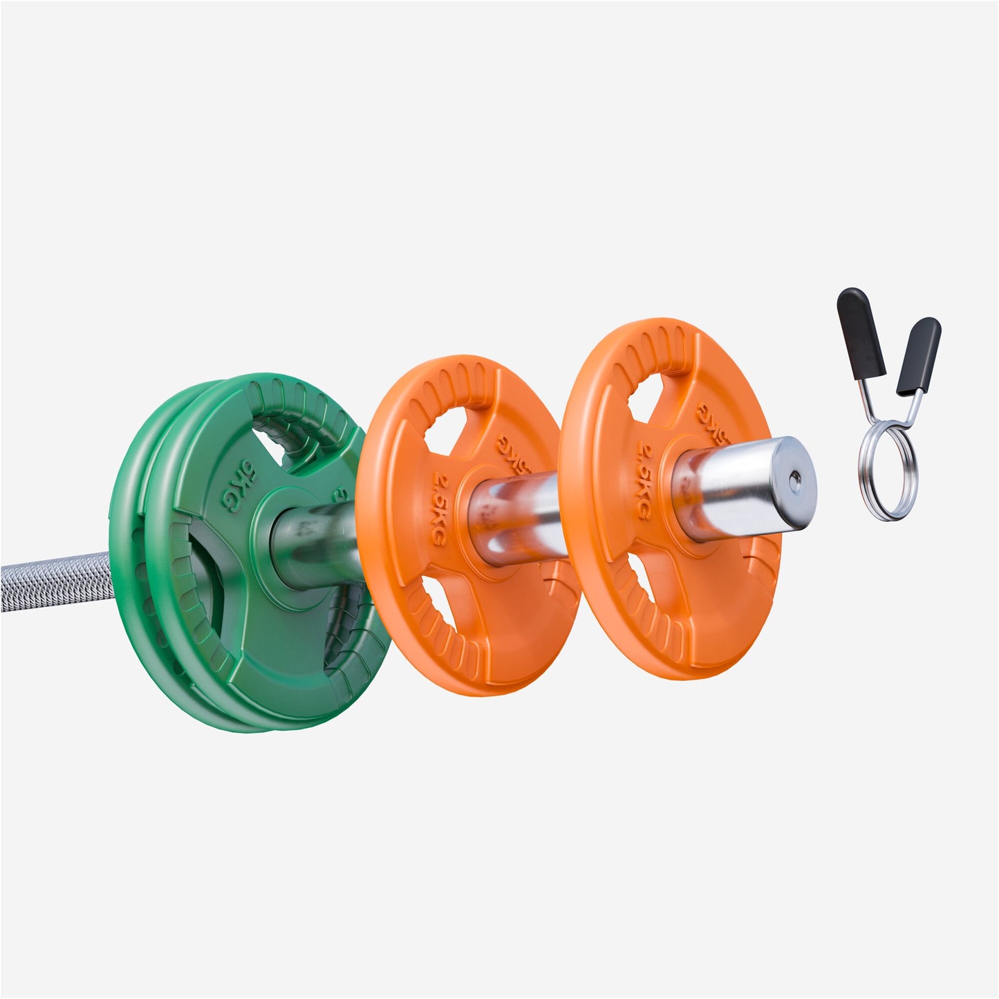 Dischi Pesi Olympia 50/51mm, 1,25-25 kg, con impugnatura in gomma