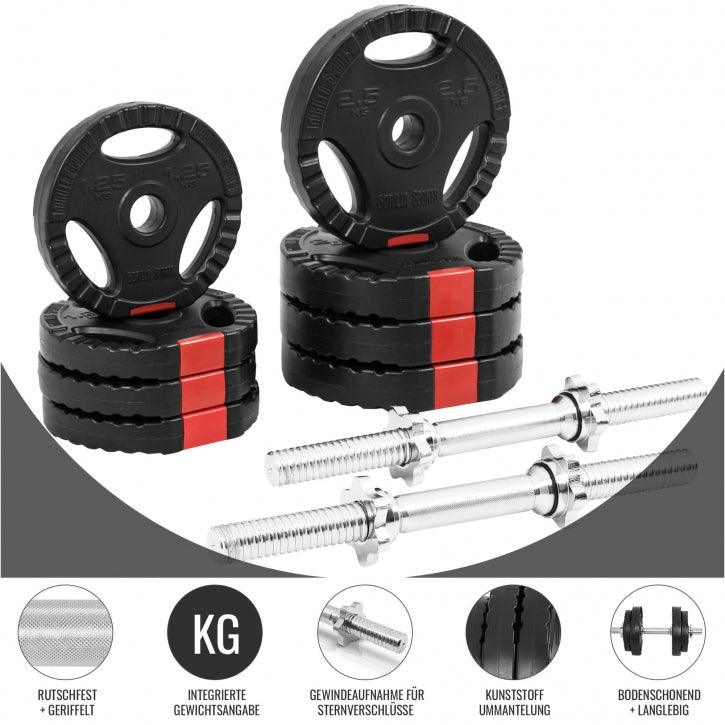 Set Manubri in plastica, 20 kg