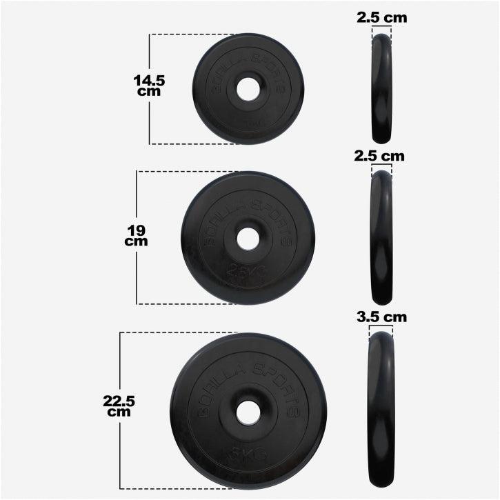 Dischi Pesi 30/31 mm, 0,5-25 kg, in gomma