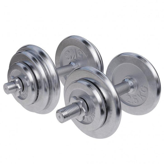 Set Manubri Cromati, 30 kg