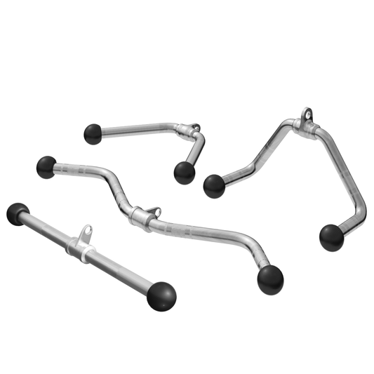 Set di Maniglie - a V, per tricipiti e bicipiti, EZ Curl, Vogatore