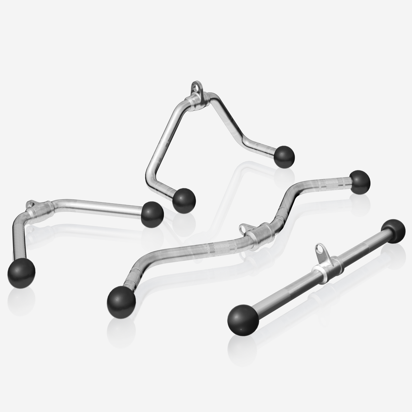Set di Maniglie - a V, per tricipiti e bicipiti, EZ Curl, Vogatore