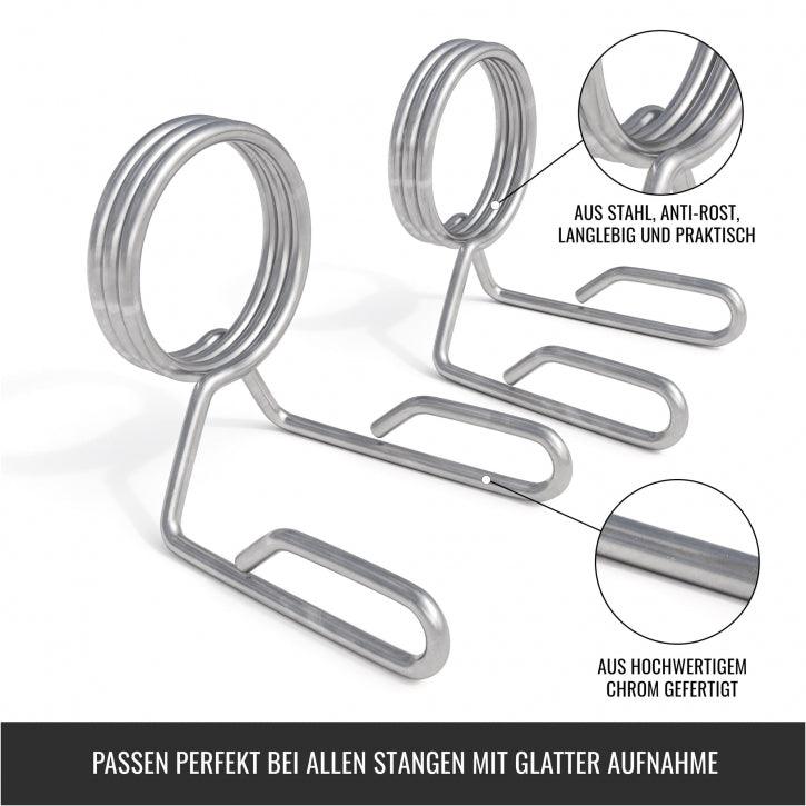 Set 2 Collari a Molla per bilancieri 50/51 mm, cromati
