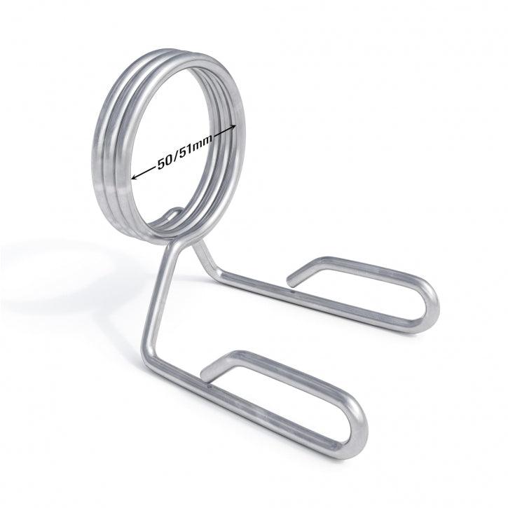 Set 2 Collari a Molla per bilancieri 50/51 mm, cromati