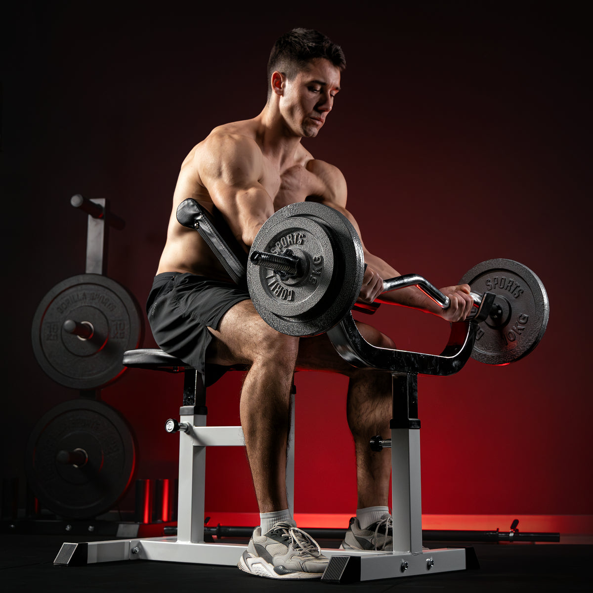 Panca Curl con Bilanciere da 120 cm
