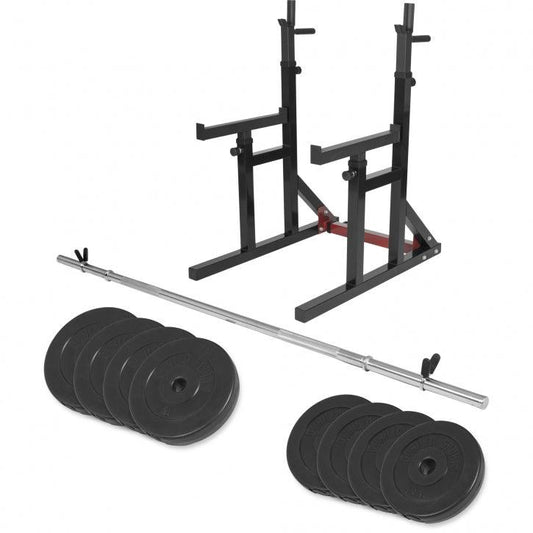 Multi Squat Rack con set di bilancieri