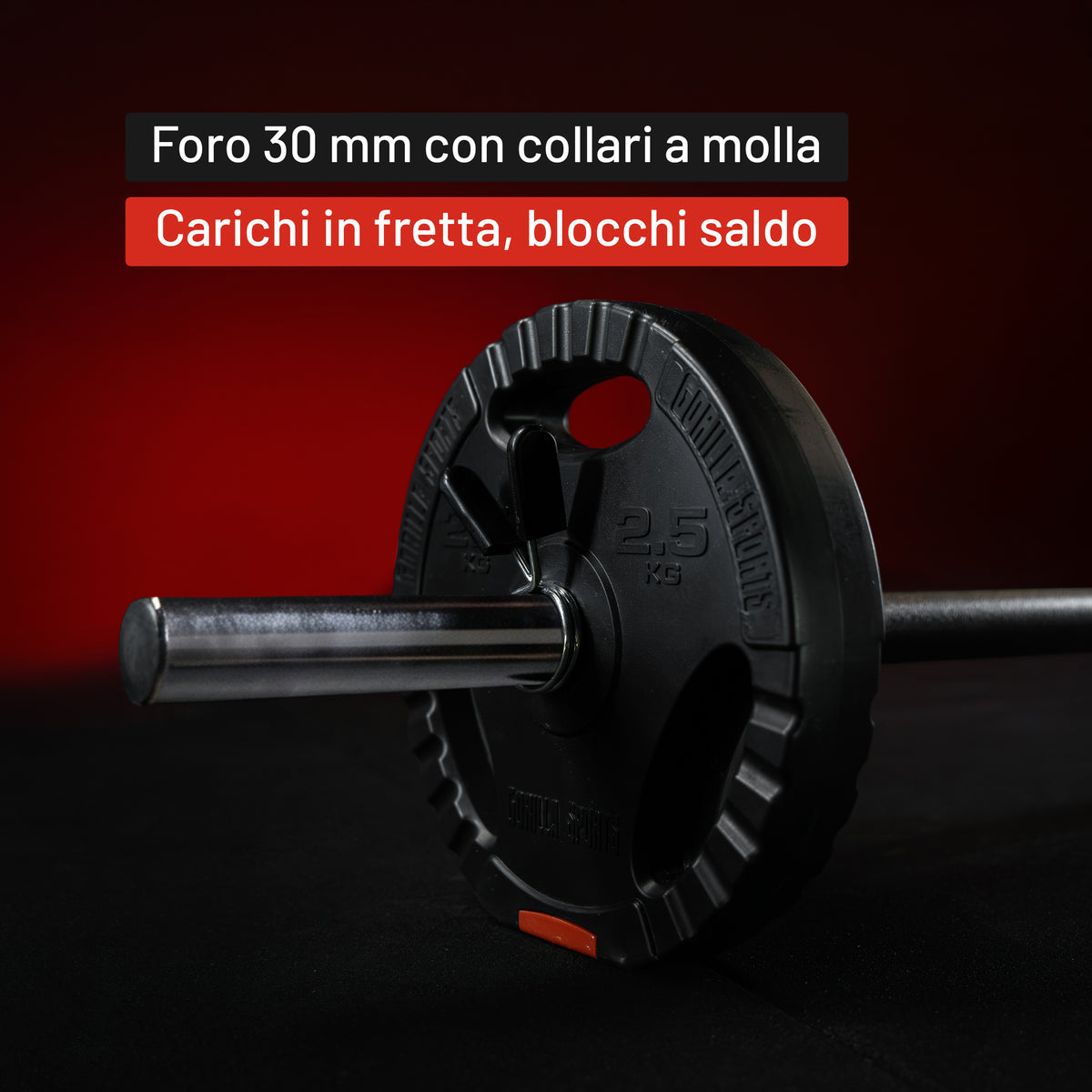 Bilanciere Cromato nero 130 cm