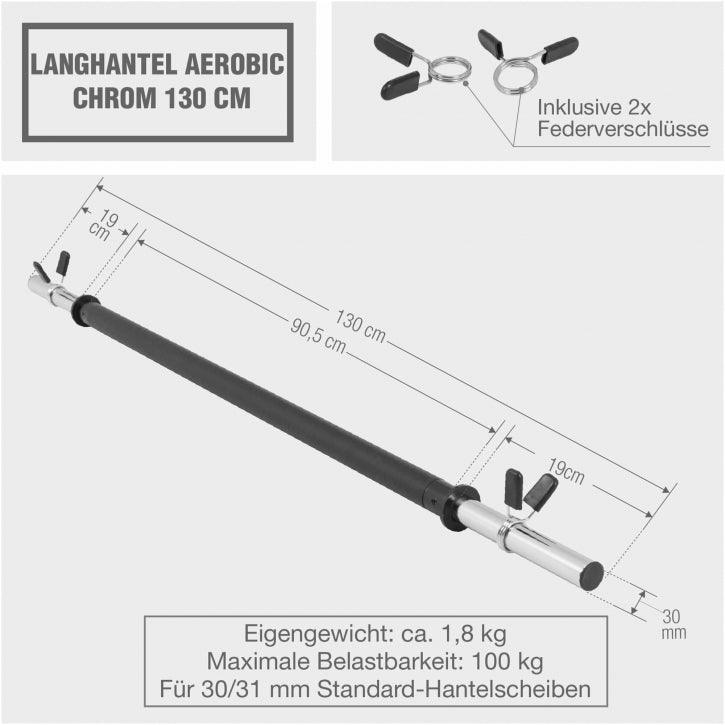 Bilanciere Cromato nero 130 cm