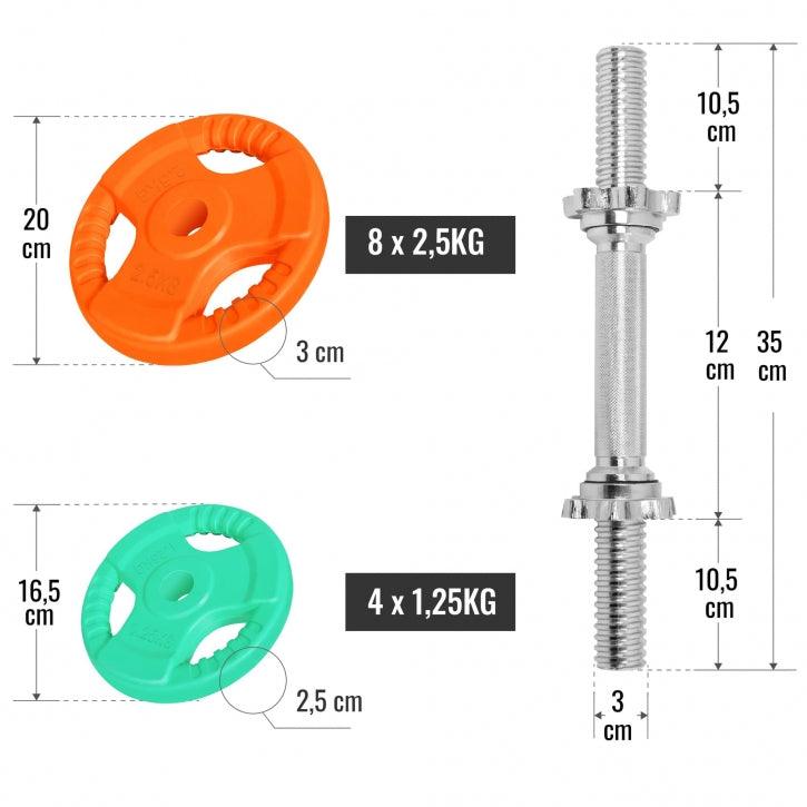 Set Manubri Rubber Gripper 30 kg