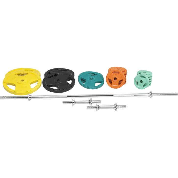 Set Bilanciere, Manubri e Dischi Gripper Gommati 100 kg