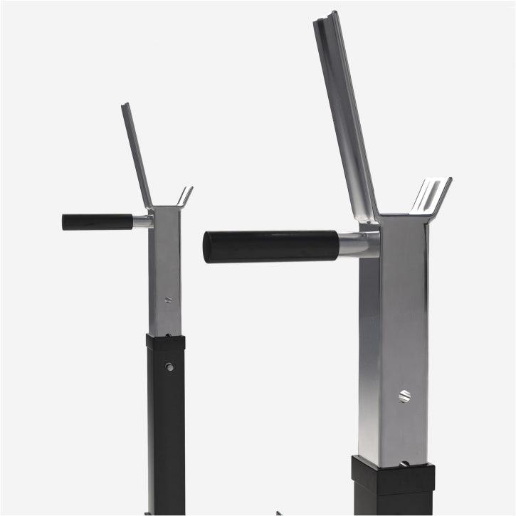 Squat Rack Regolabile con Porta Dischi, 250 kg