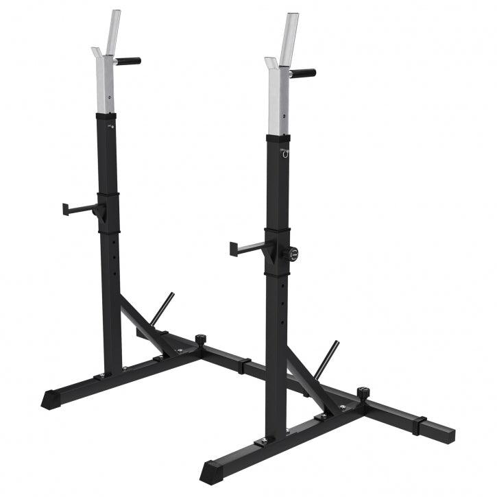 Squat Rack Regolabile con Porta Dischi, 250 kg