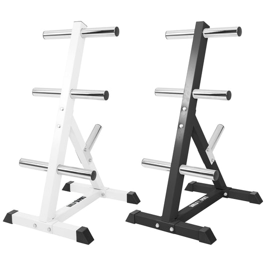 Rastrelliera Porta Dischi con 4 Supporti, 50/51 mm in nero/bianco
