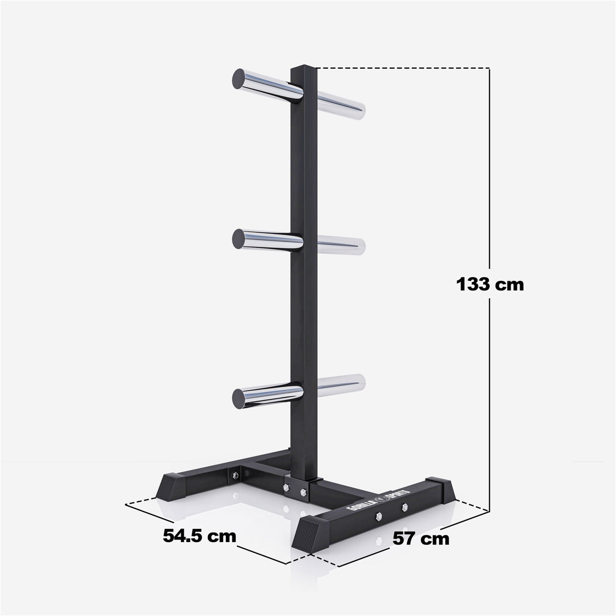 Rastrelliera Porta Dischi con 3 Supporti, 50/51 mm in nero/bianco