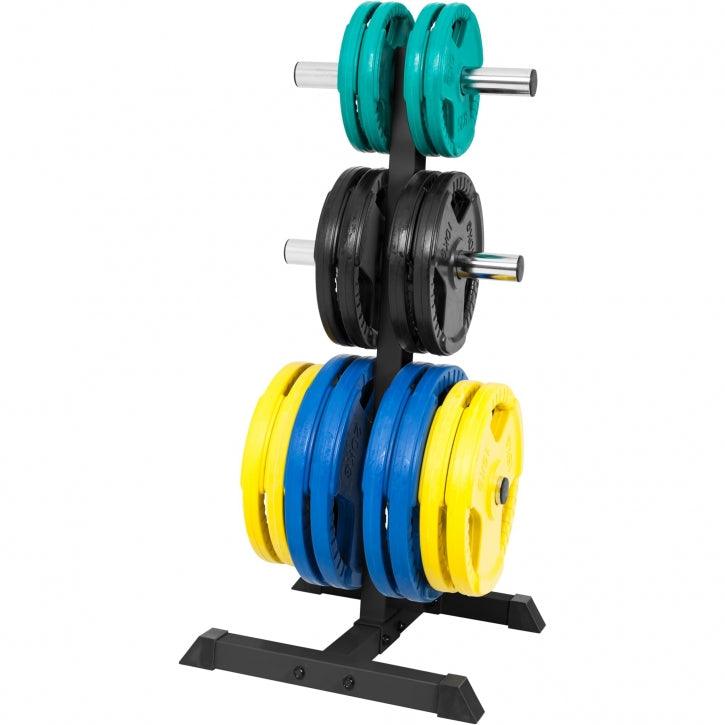 Rastrelliera Porta Dischi con 3 Supporti, 50/51 mm in nero/bianco