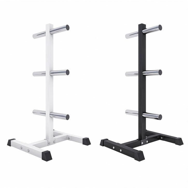 Rastrelliera Porta Dischi con 3 Supporti, 50/51 mm in nero/bianco