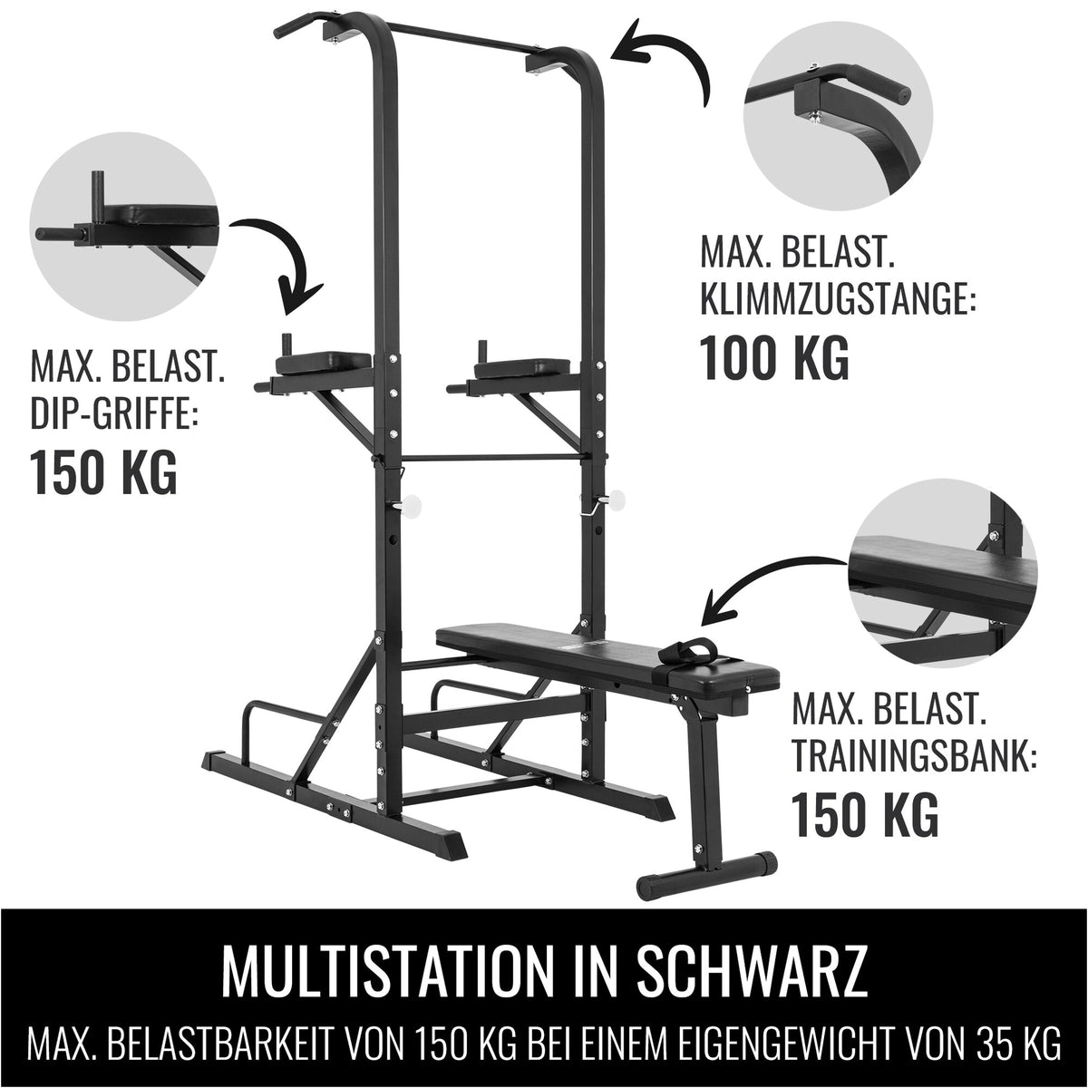 Palestra Multifunzione, Power Tower con Panca