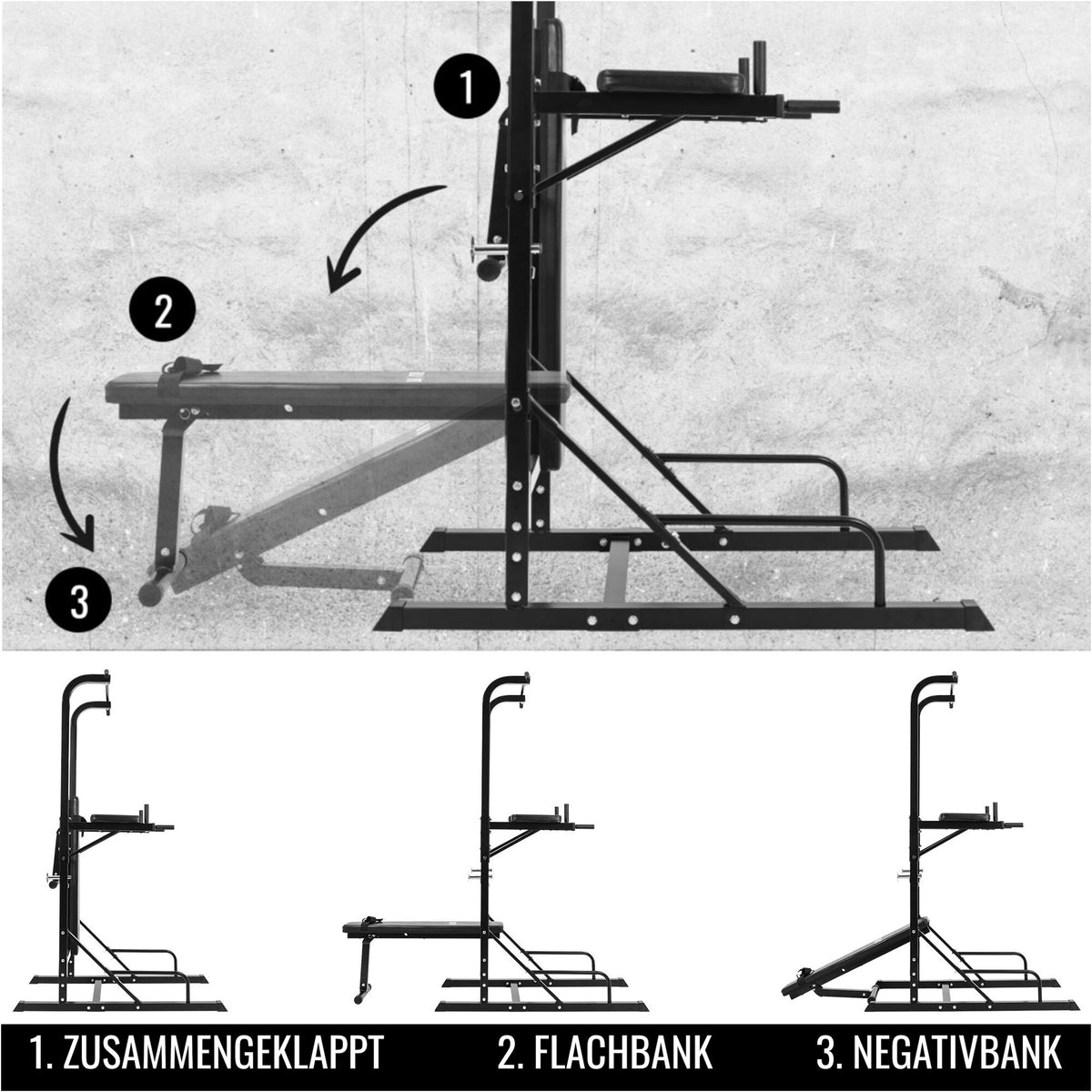 Palestra Multifunzione, Power Tower con Panca