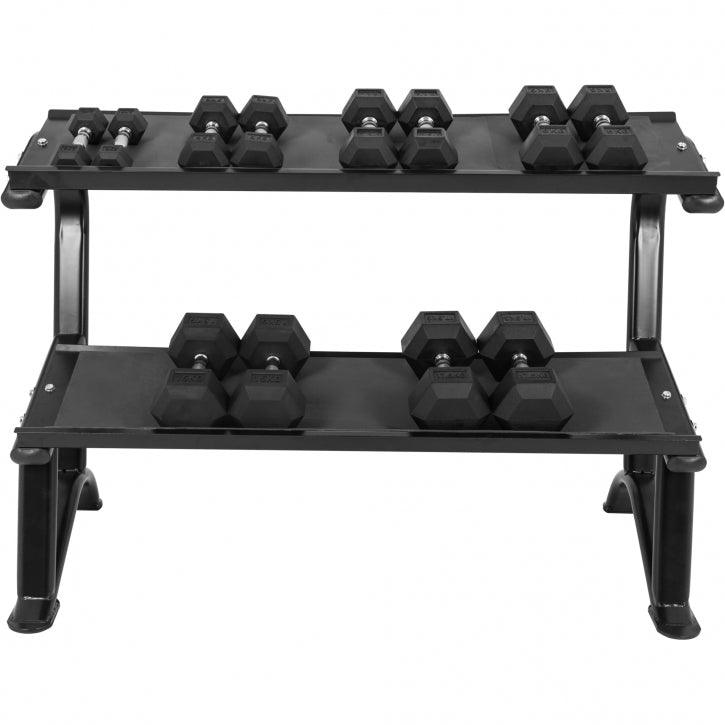 Rastrelliera Manubri Esagonali 2 Ripiani 500 kg