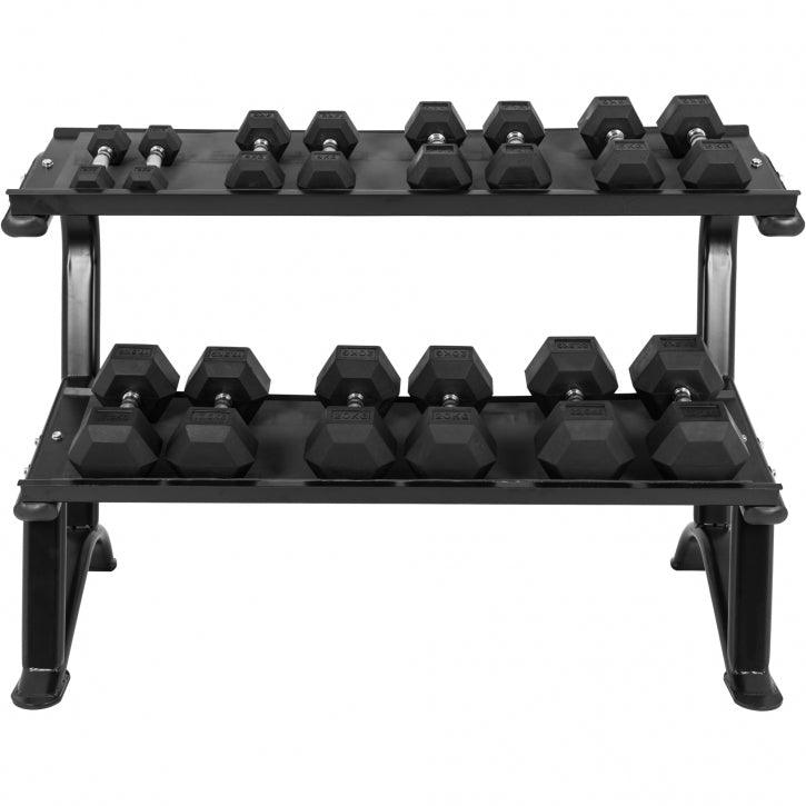 Rastrelliera Manubri Esagonali 2 Ripiani 500 kg