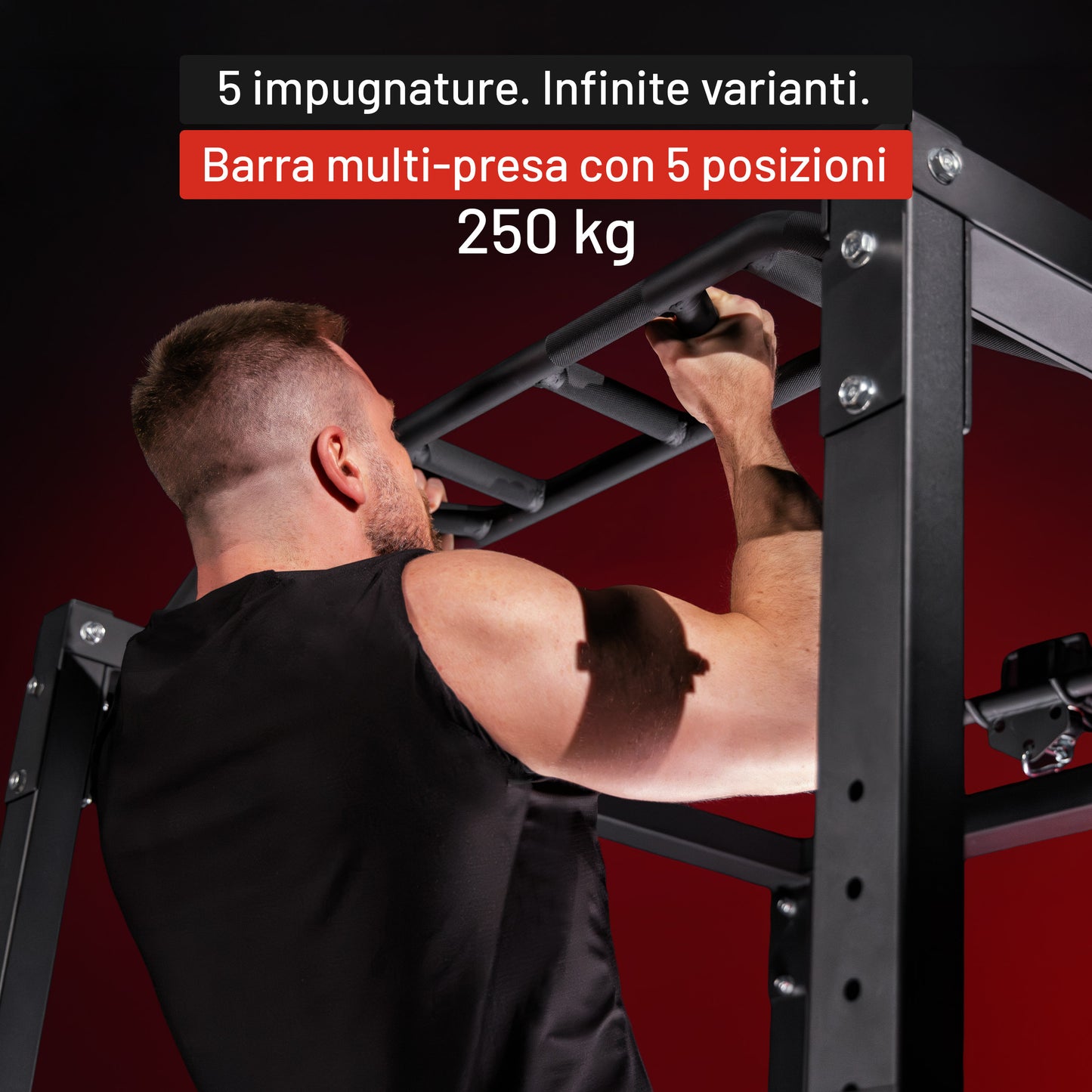 Power Rack Multifunzione con Lat Machine