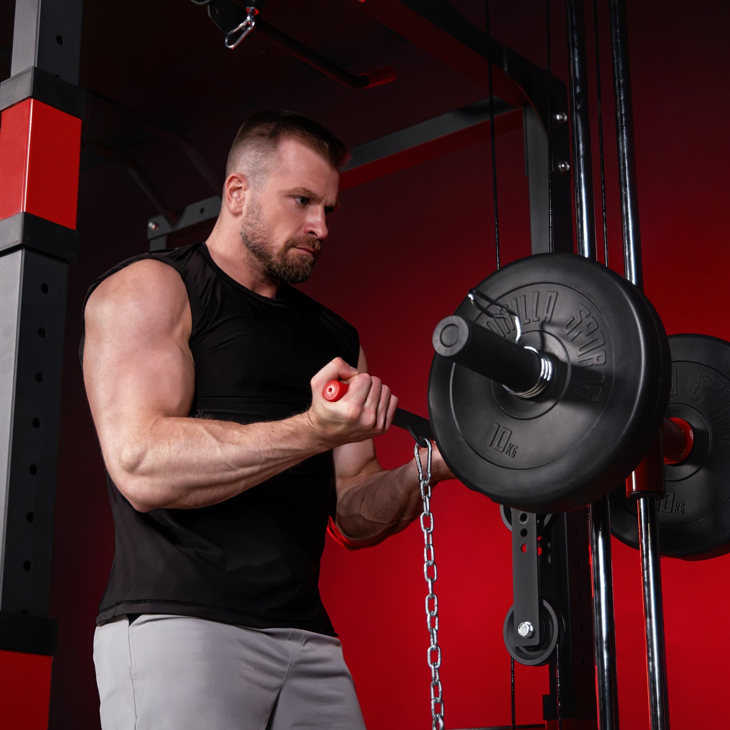 Power Rack Multifunzione con Lat Machine