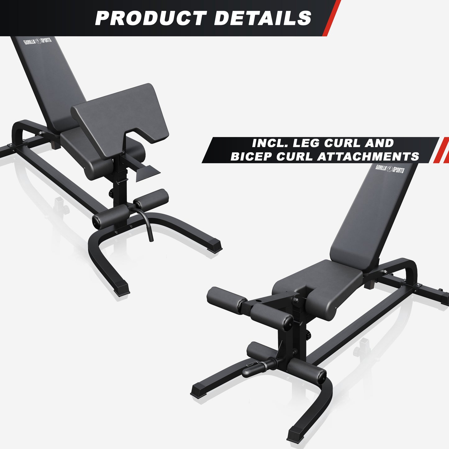 Panca Inclinata con Panca Scott e Leg Extension