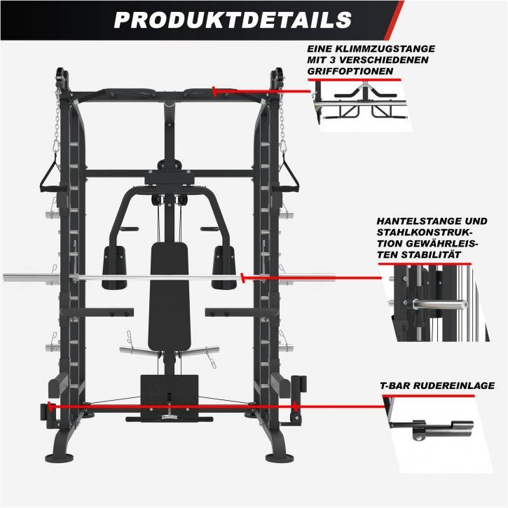 Smith Machine Multifunzione in Acciaio