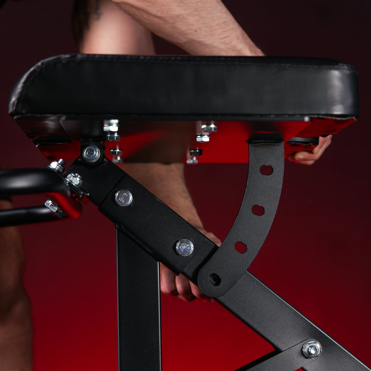 Panca Hyperextension regolabile, in nero