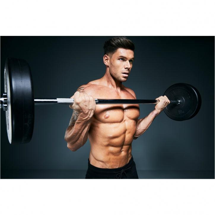 Bilanciere cromato 180 cm con chiusure a stella