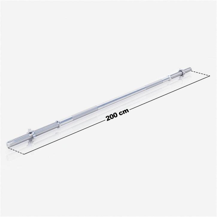 Bilanciere Cromato 200 cm con Chiusure a Stella
