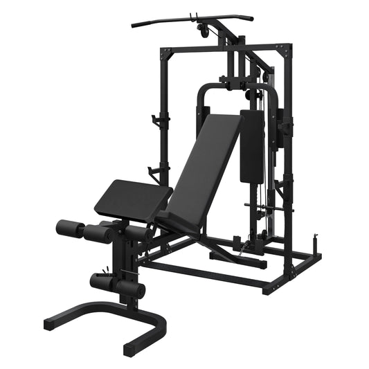 Palestra Multifunzione con Panca Regolabile e Lat Machine