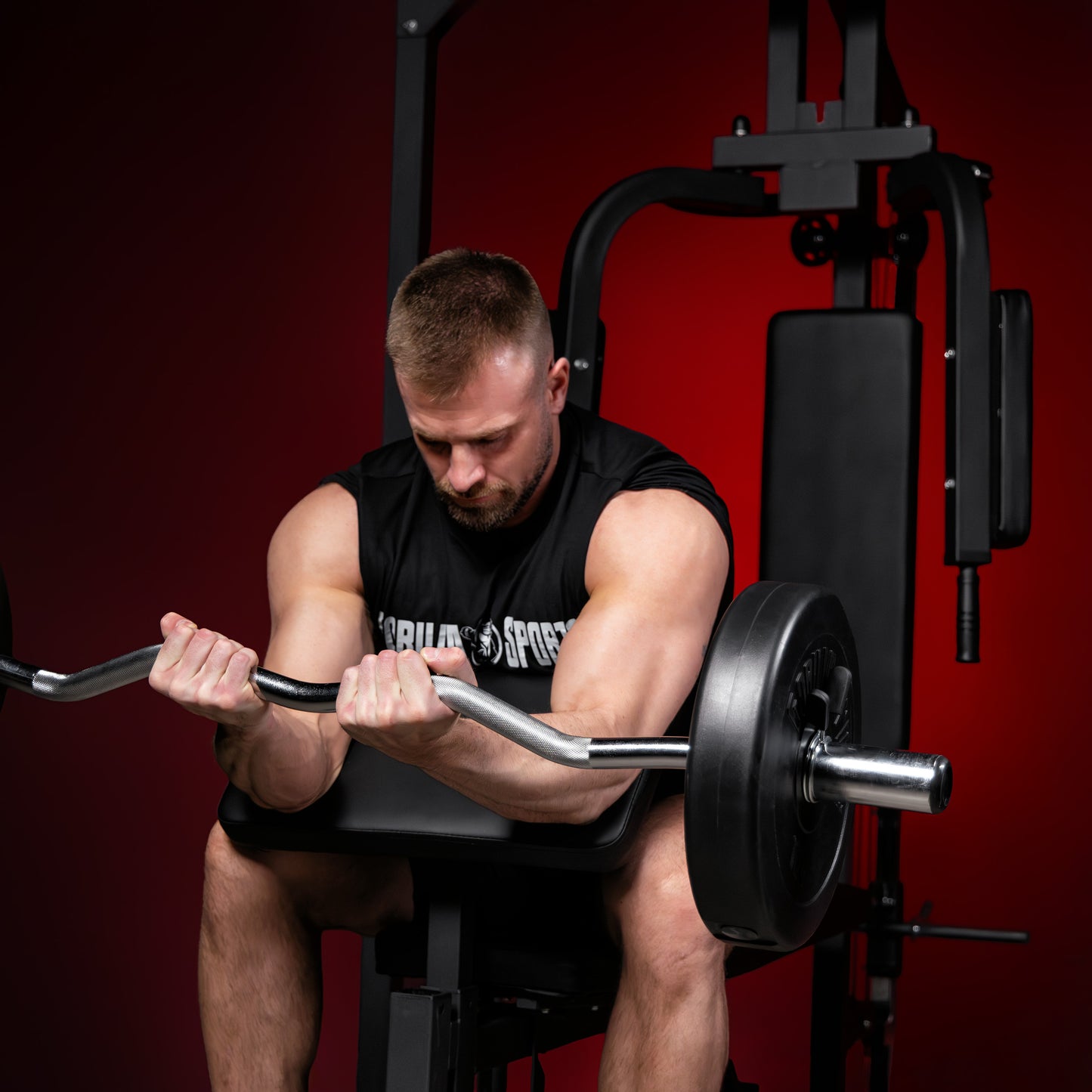 Palestra Multifunzione con Panca Regolabile e Lat Machine