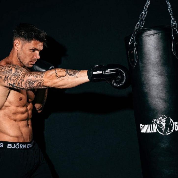 Sacco da Boxe 27/37 kg in Pelle Sintetica con Catene