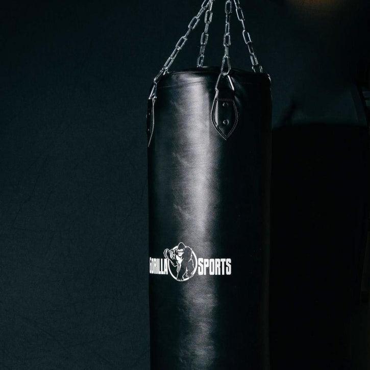 Sacco da Boxe 27/37 kg in Pelle Sintetica con Catene
