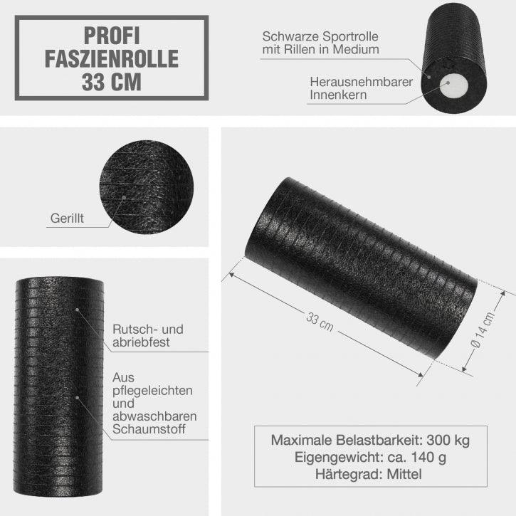 Foam Roller Professionale, Rullo Fasciale 33 cm