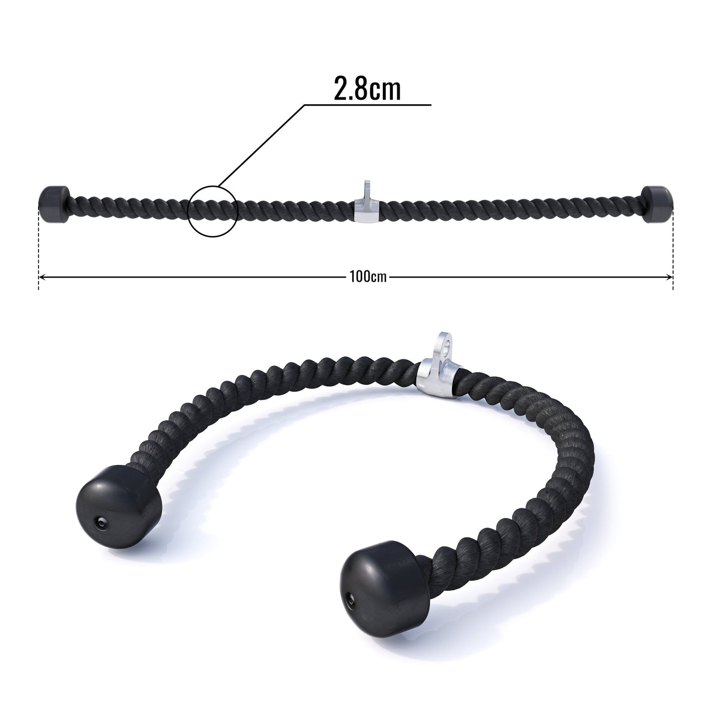 Corda in Nylon con Giunto Girevole Cromato