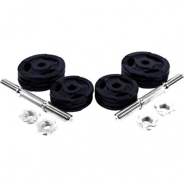 Set Manubri Gripper Black 27,5 kg - 6x 1,25 kg + 6x 2,5 kg