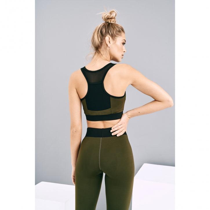 Leggings Sportivi in nero/rosa e nero/oliva