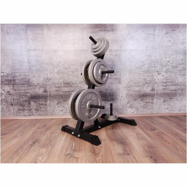 Set Pesi Dischi in ghisa con Rastrelliera Ports Dischi 77,5 kg