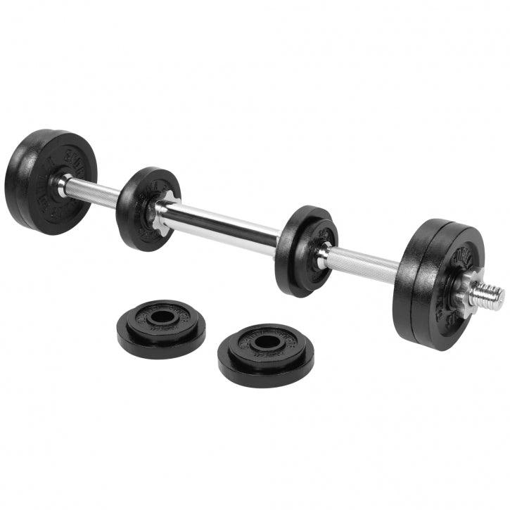 Set Manubri in Ghisa 22 kg regolabili 2 in 1