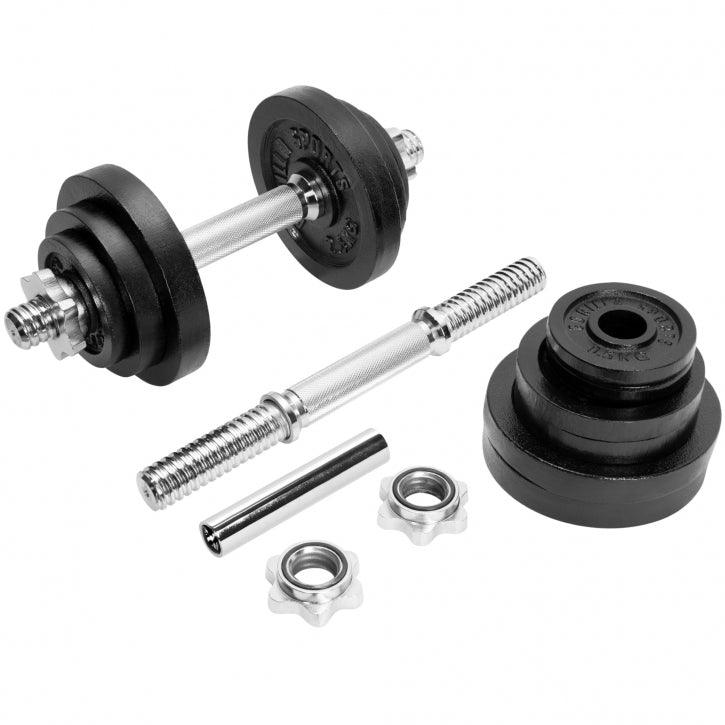 Set Manubri in Ghisa 22 kg regolabili 2 in 1