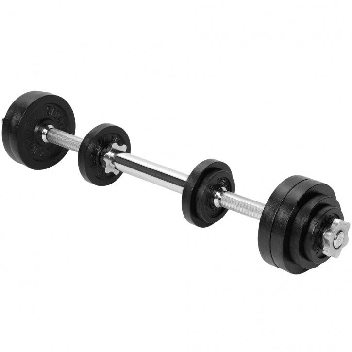 Set Manubri in Ghisa 22 kg regolabili 2 in 1
