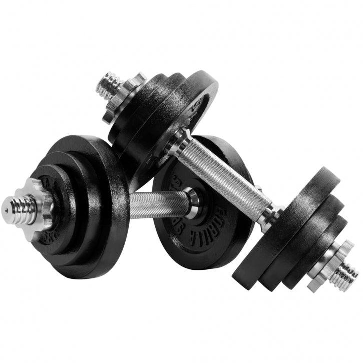 Set Manubri in Ghisa 22 kg regolabili 2 in 1