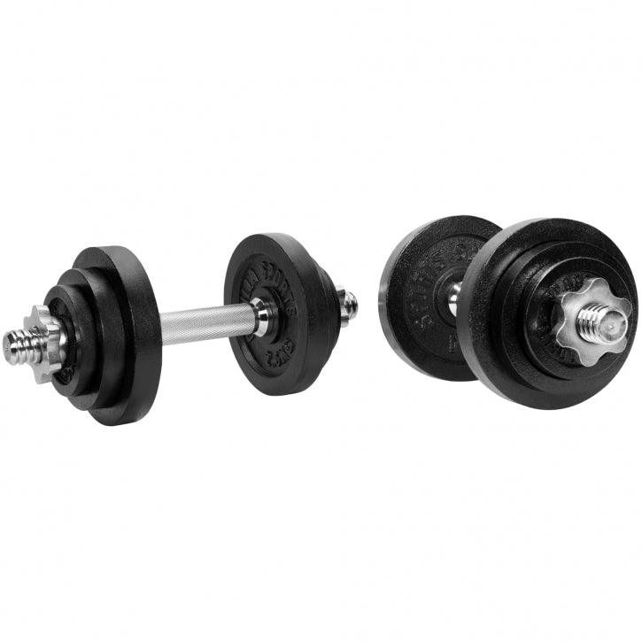Set Manubri in Ghisa 22 kg regolabili 2 in 1