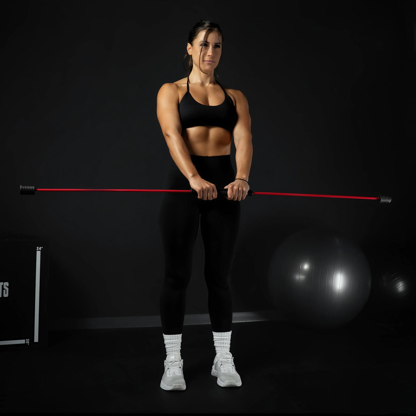 Swing Bar, Barra Flessibile 160 cm, rosso/nero