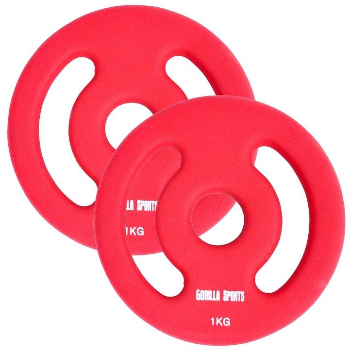 Set Dischi Pesi 30/31 mm, 1 - 5 kg, neoprene