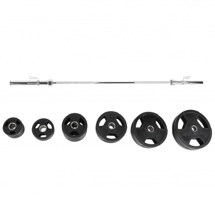 Set Bilanciere Olimpico con Pesi in Plastica 130 kg