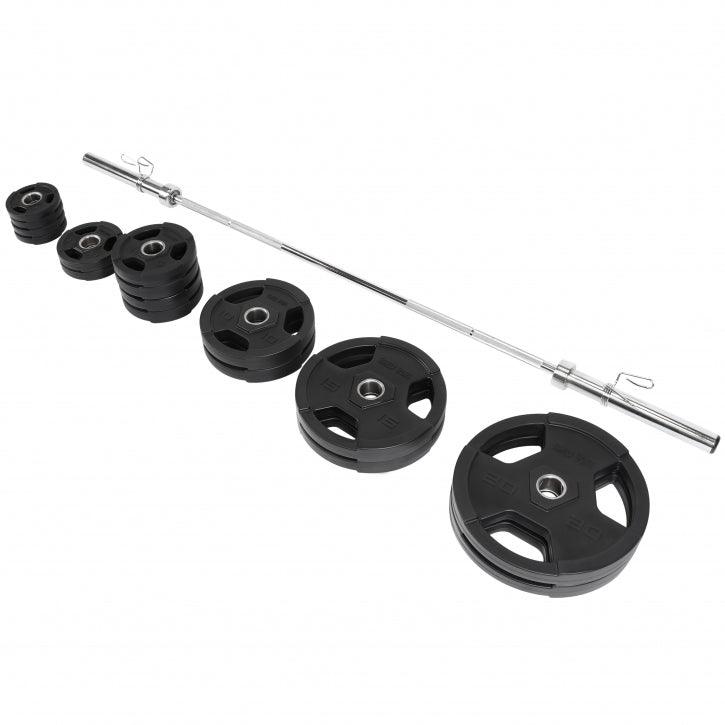 Set Bilanciere Olimpico con Pesi in Plastica 130 kg