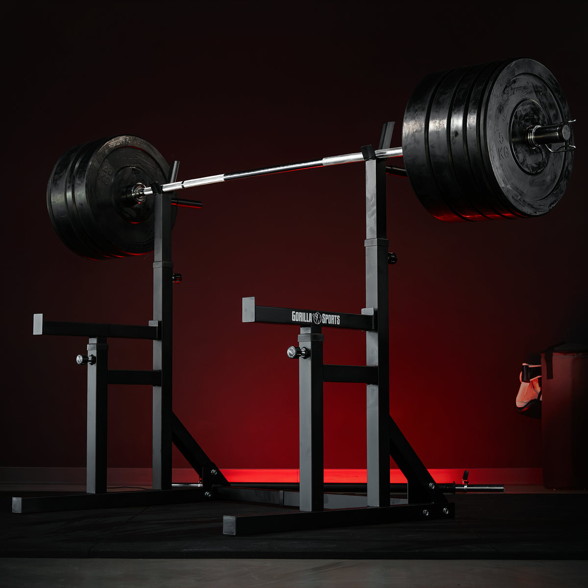 Squat Rack con Set Bilanciere Olympia Bumper Plate 170 kg